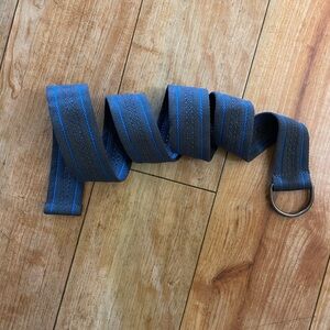 Men’s Gray and Blue Canvas Belt